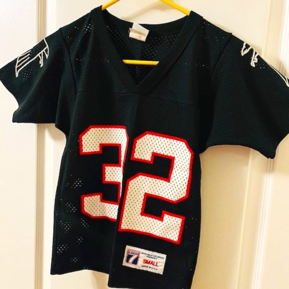 Atlanta Falcons Football Jersey Jamal Anderson #32 Kids Small Logo 7 Black